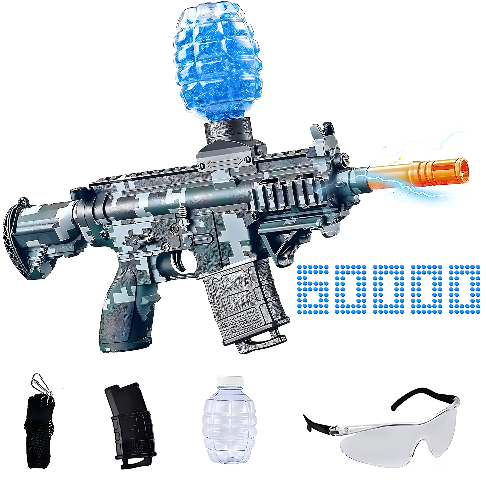 Electric Gel Ball Blaster Toys Splatter Ball Blaster - Blue - Image 1