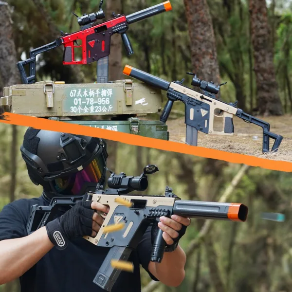 Foam Blaster with Soft Bullets, Outdoor Toy Acitivity, 18+ (DesertVic)