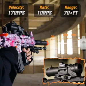 Electric Toy Gel Blaster with Goggles and Drum (Pink) - Image 4